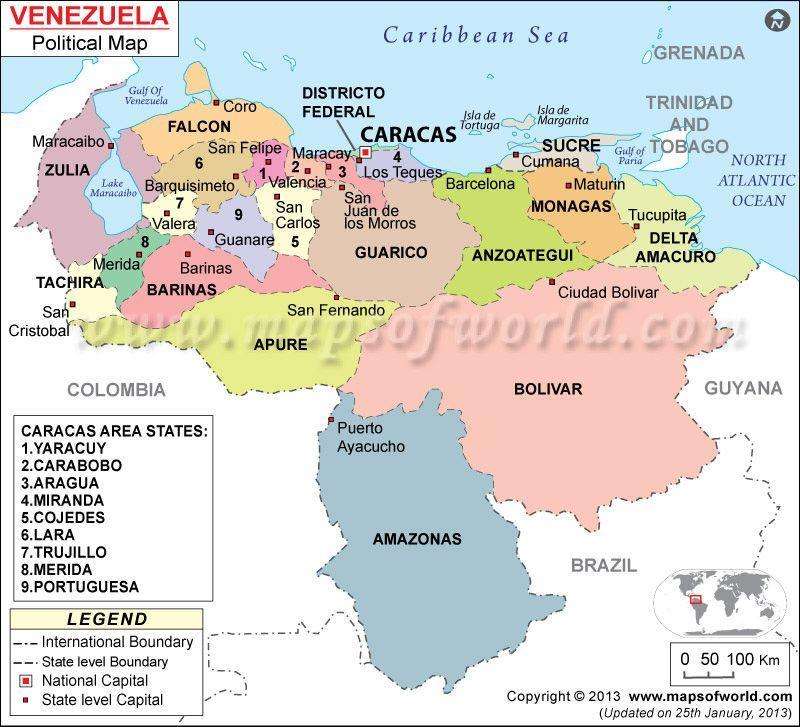 Mappa del Venezuela puzzle online