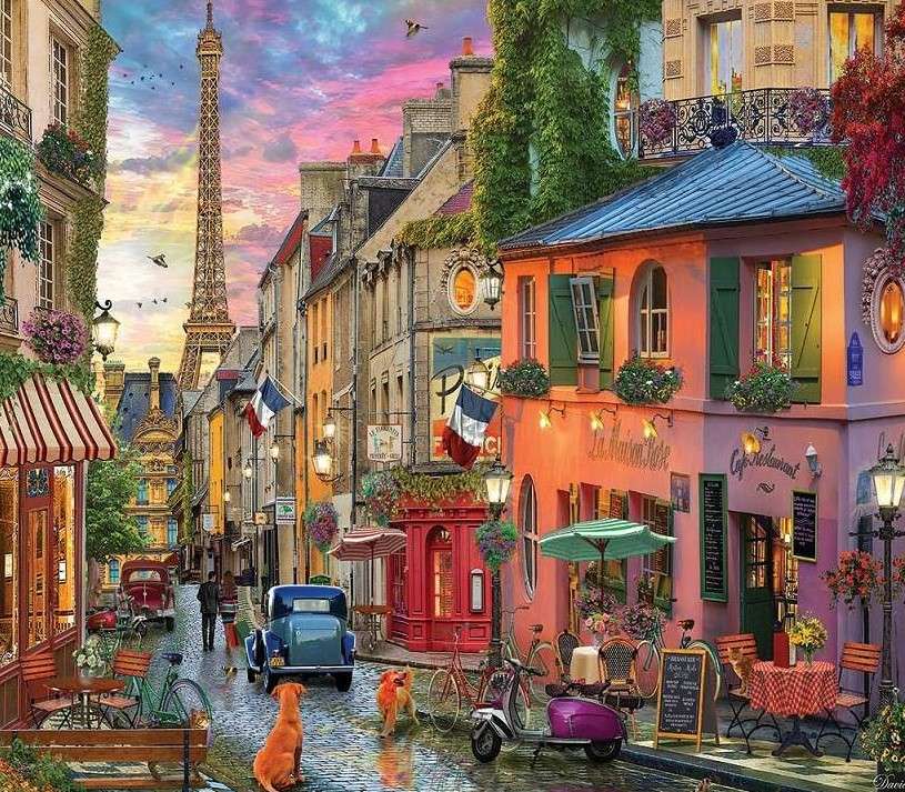 Französische Straße Puzzlespiel online
