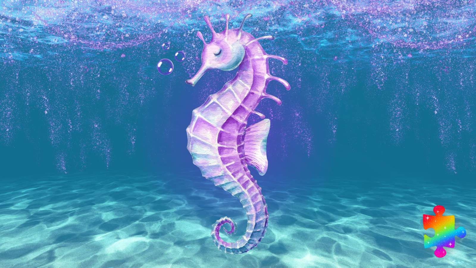 Purple Seahorse jigsaw puzzle online