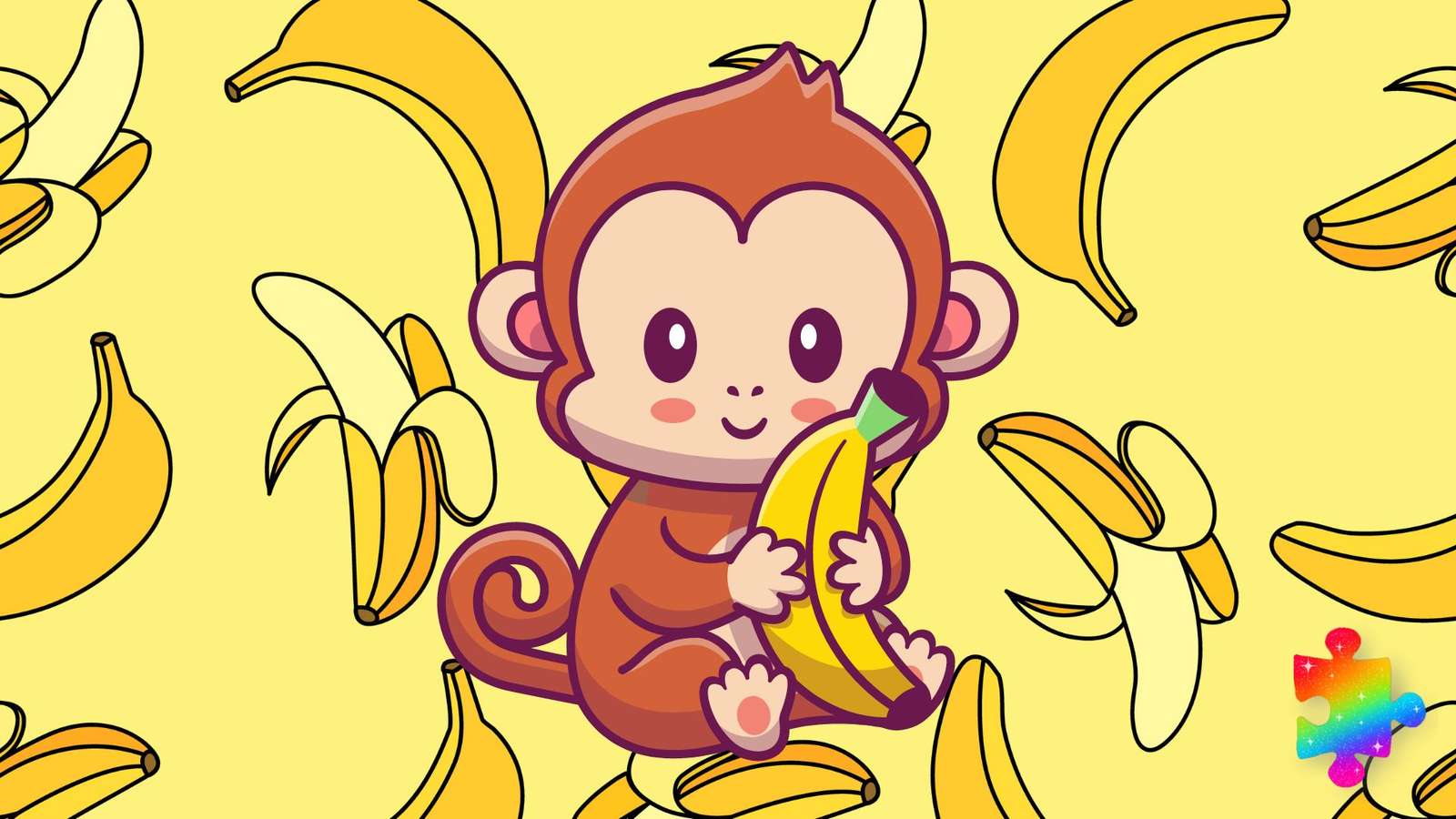 Mono plátano rompecabezas en línea