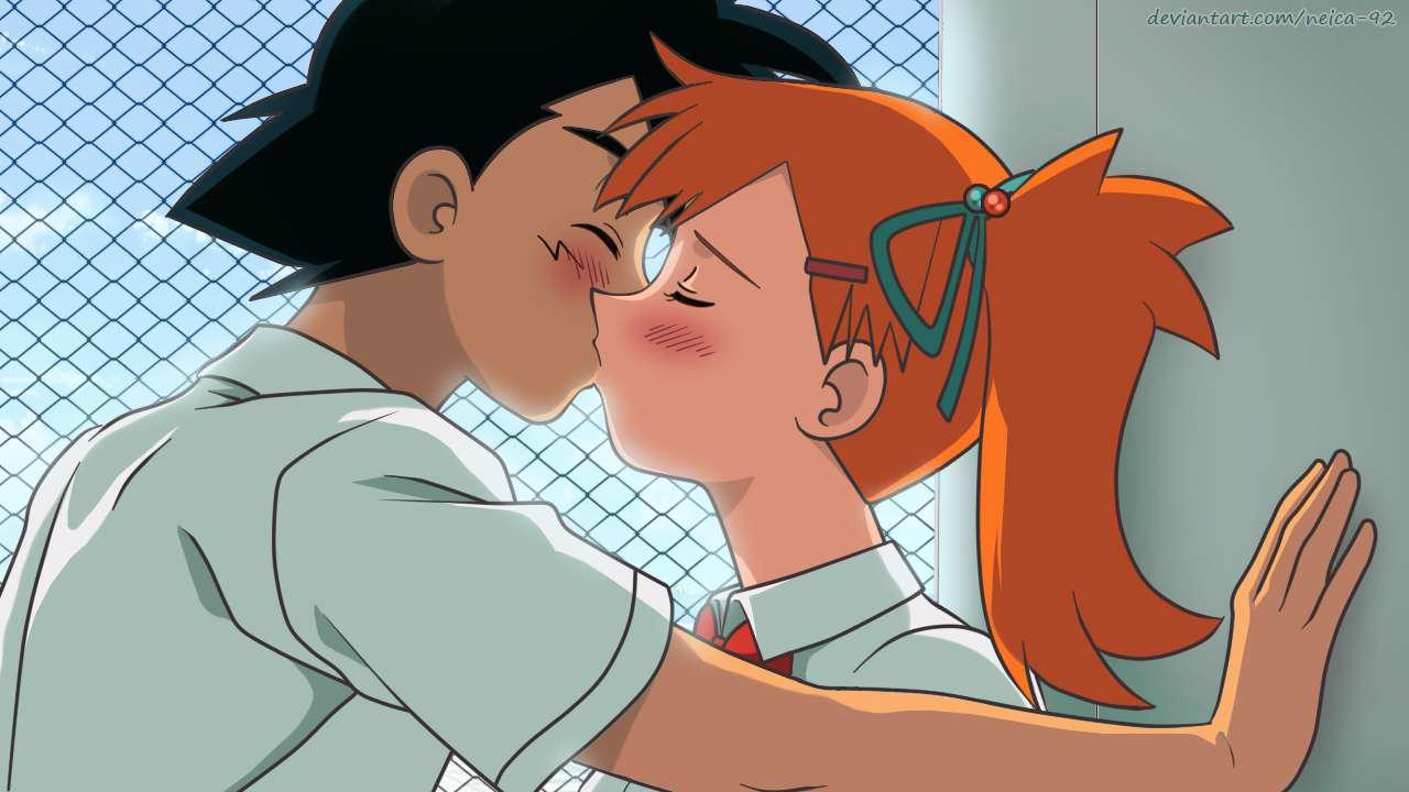 Ash and Misty Kissing παζλ online
