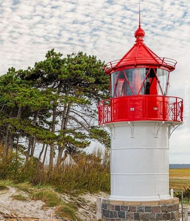 Leuchtturm Gellen auf der Insel Hiddensee Online-Puzzle