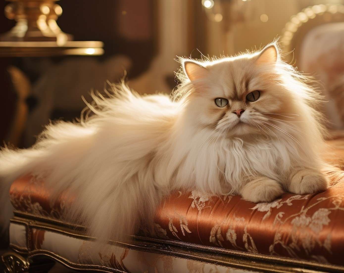 Witte Perzische kat legpuzzel online