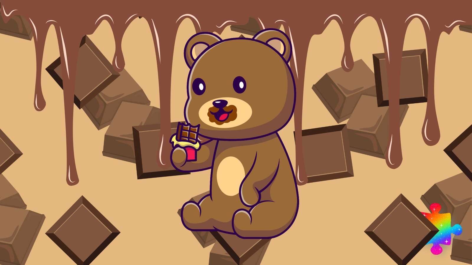 Шоколадний Ведмідь С пазл онлайн