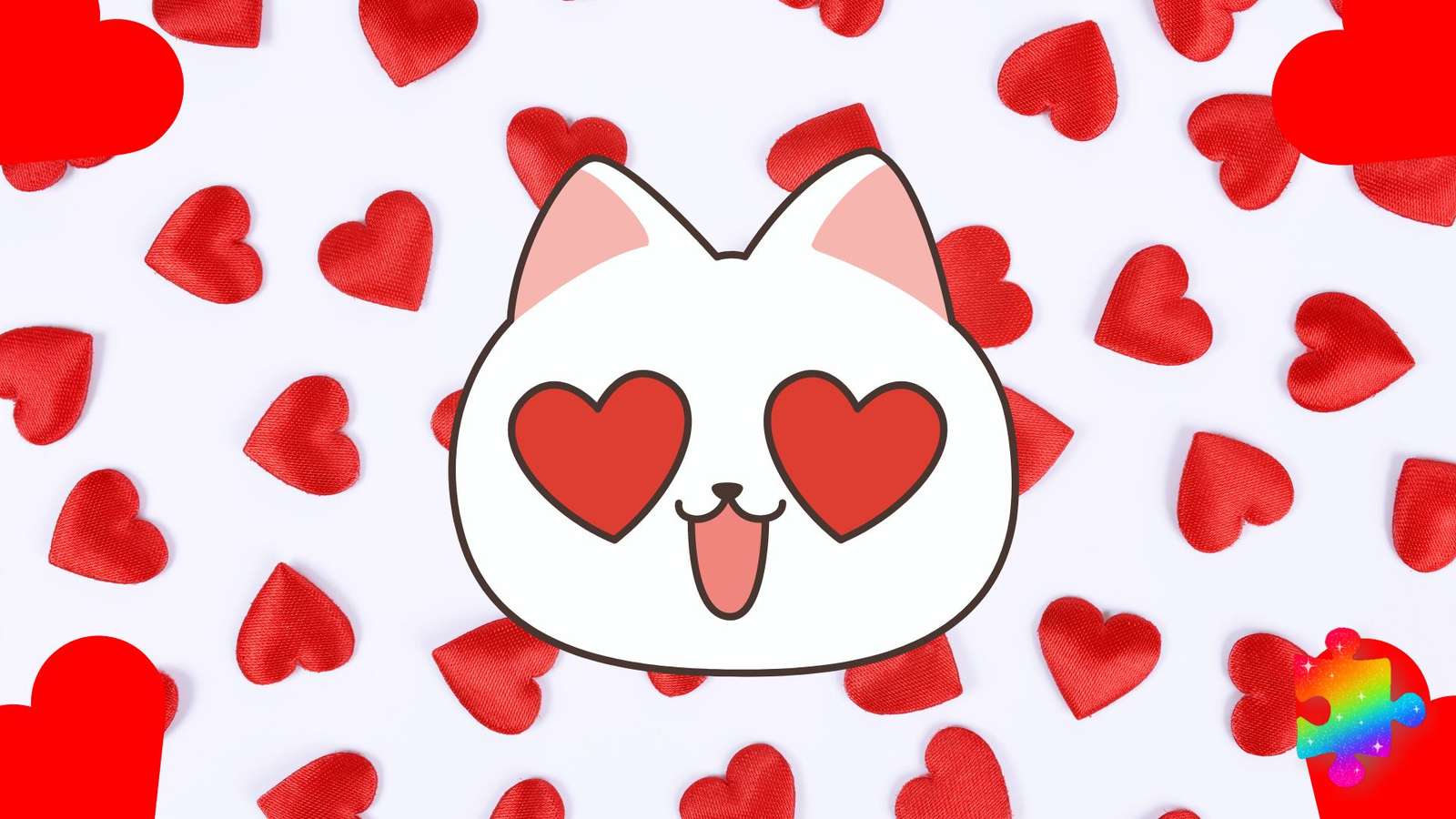 Chaton coeur puzzle en ligne