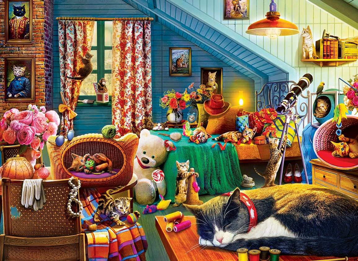 Room with animals online puzzle