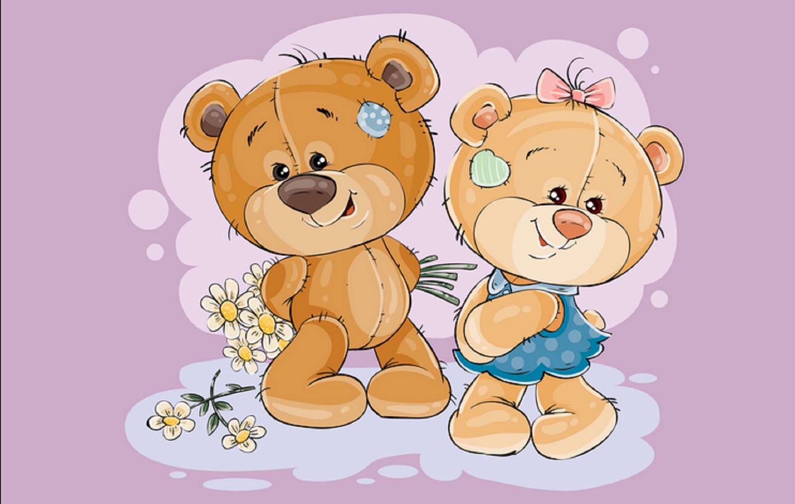 Valentijnsdagcadeaus - twee teddyberen online puzzel