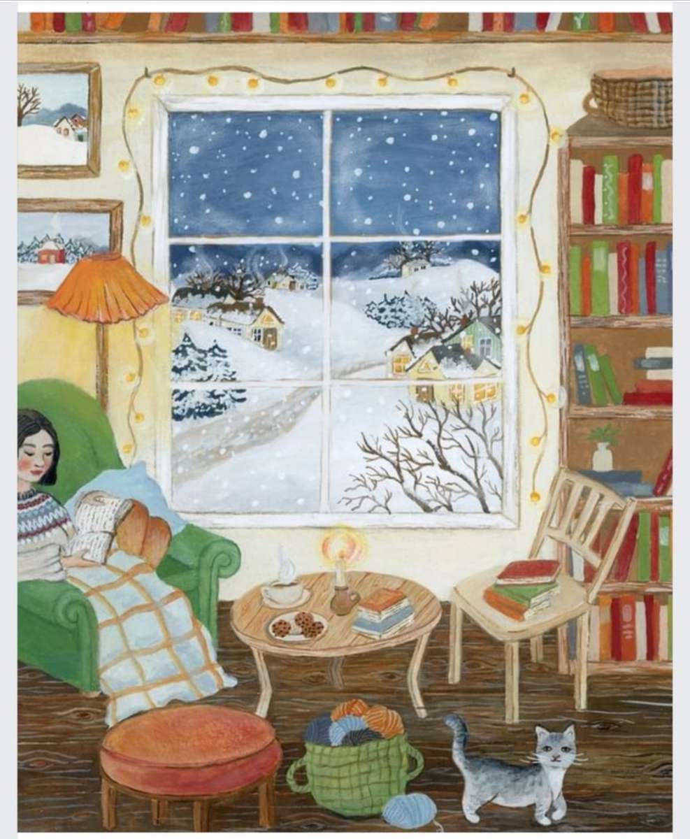 Winter Scene from a Cozy Place jigsaw puzzle online