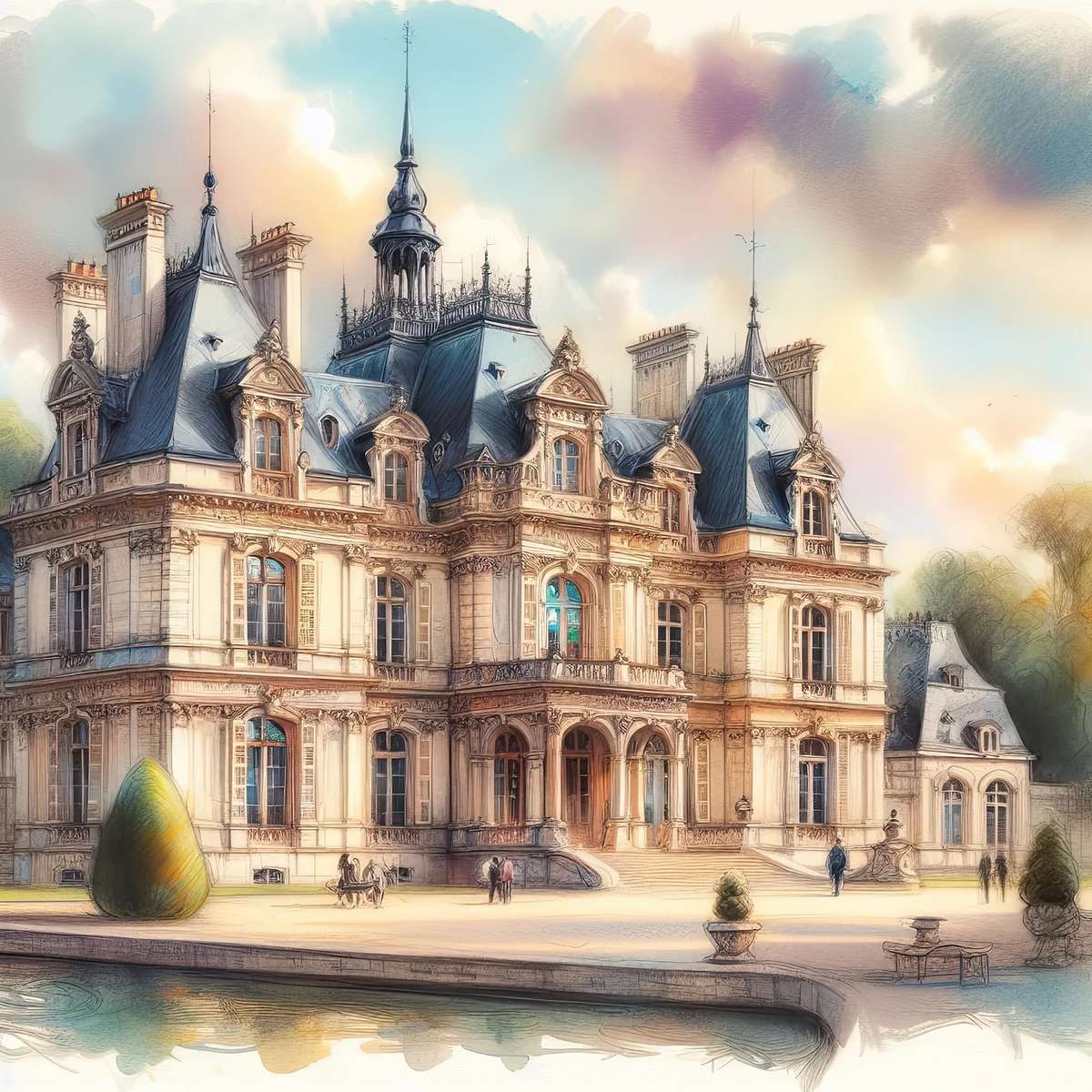 French Chateau jigsaw puzzle online