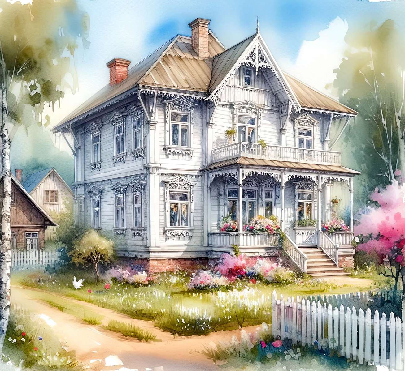 Casa albă victoriană puzzle online