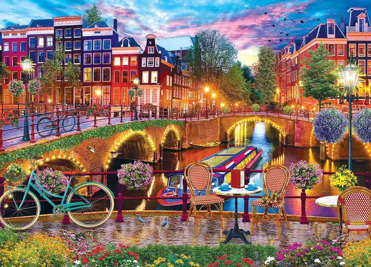 Amsterdam ljus pussel på nätet