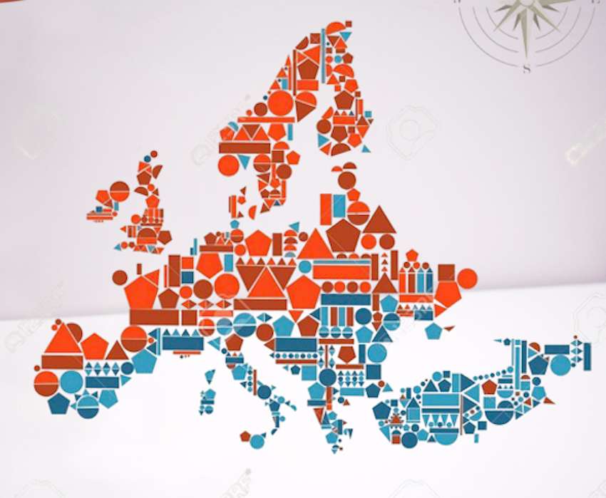 Europe formes géométriques puzzle en ligne
