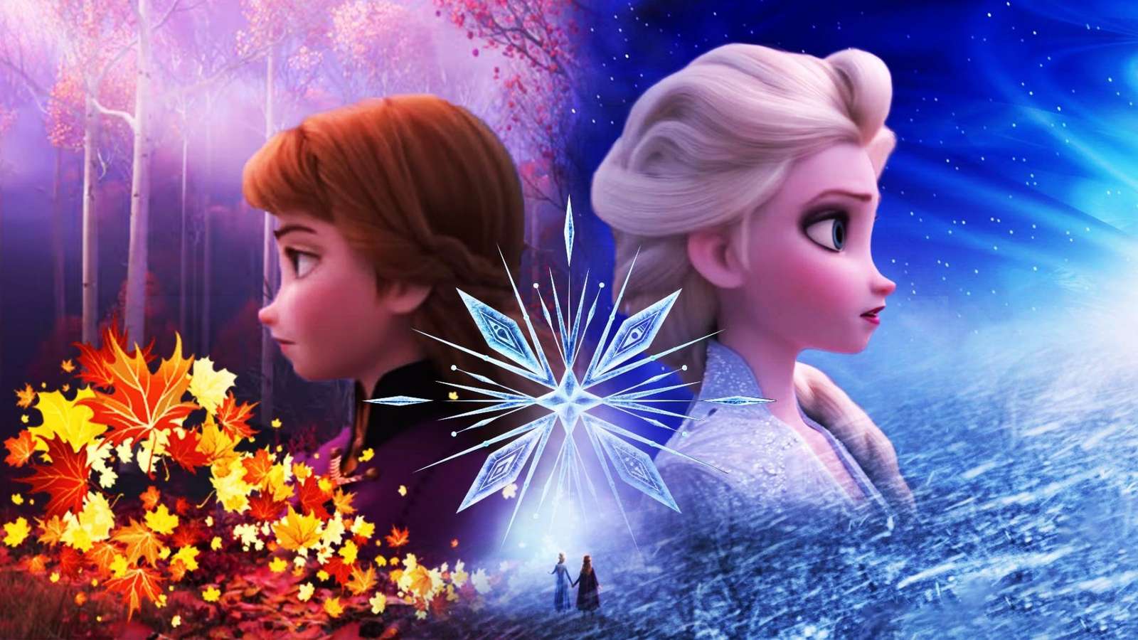 Zmrzlá Anna a Elsa online puzzle