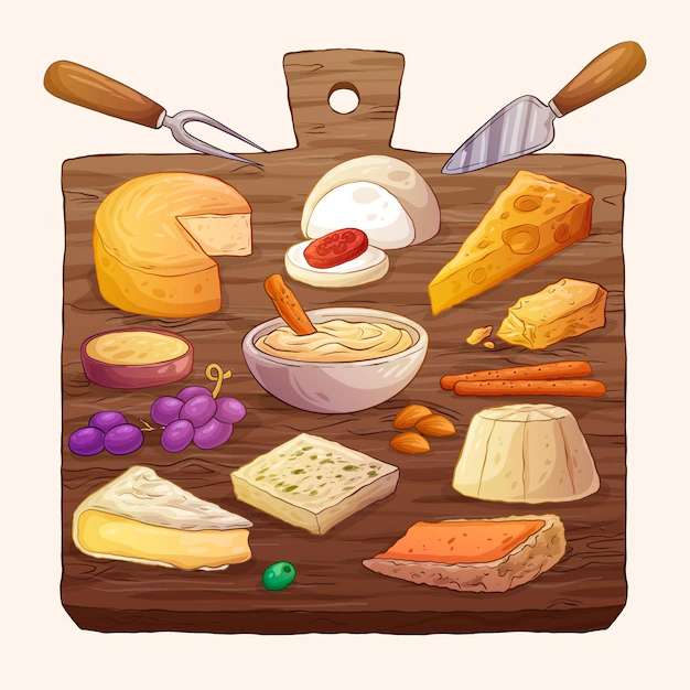 tábua de queijos puzzle online