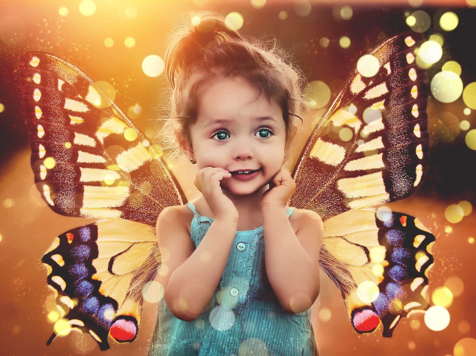 Красива като пеперуда онлайн пъзел