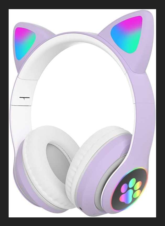 красиви, цветни слушалки за котки онлайн пъзел