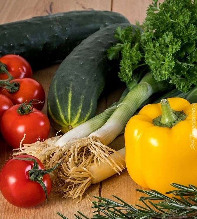 Olika grönsaker pussel på nätet