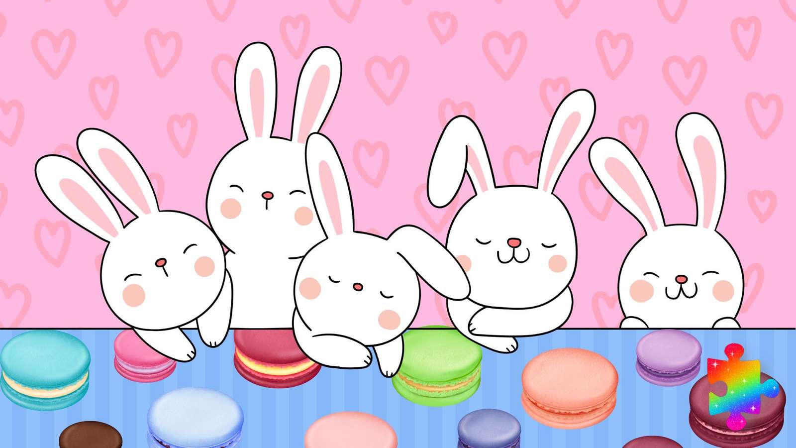 Macaron-konijntjes legpuzzel online