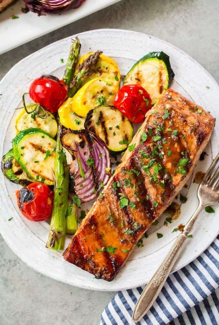 Grilled Salmon Dinner online puzzle