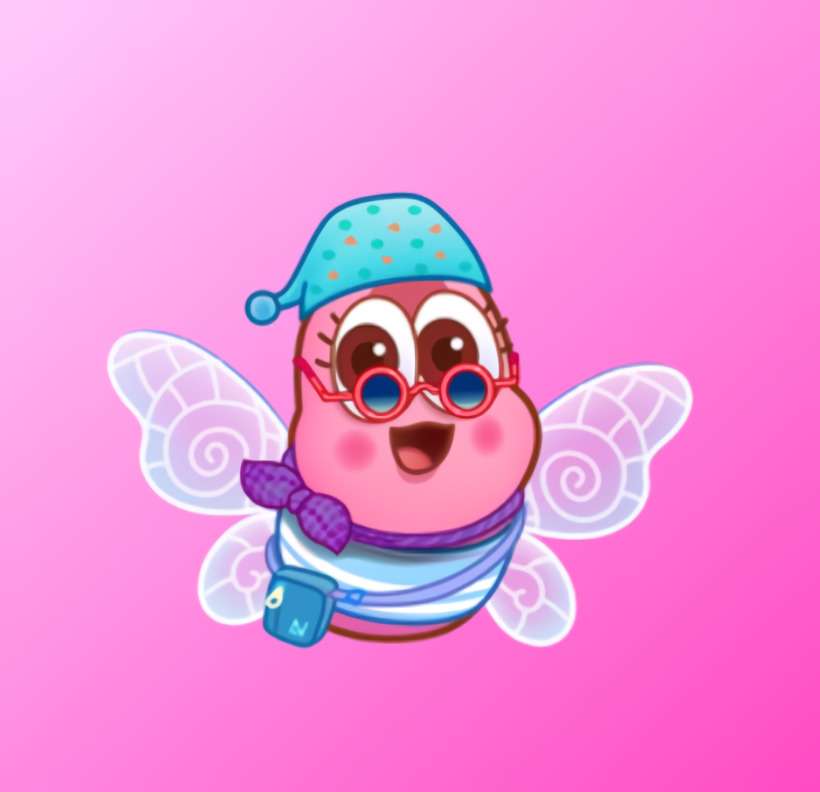 larva bambini farfalla rosa puzzle online