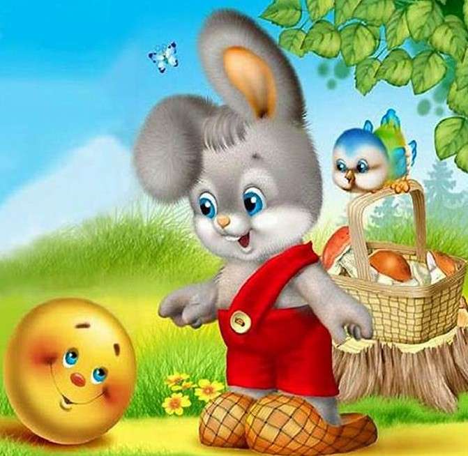 Cheerful rabbit online puzzle