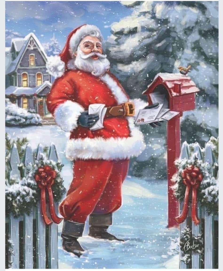 Санта крадет почту пазл онлайн