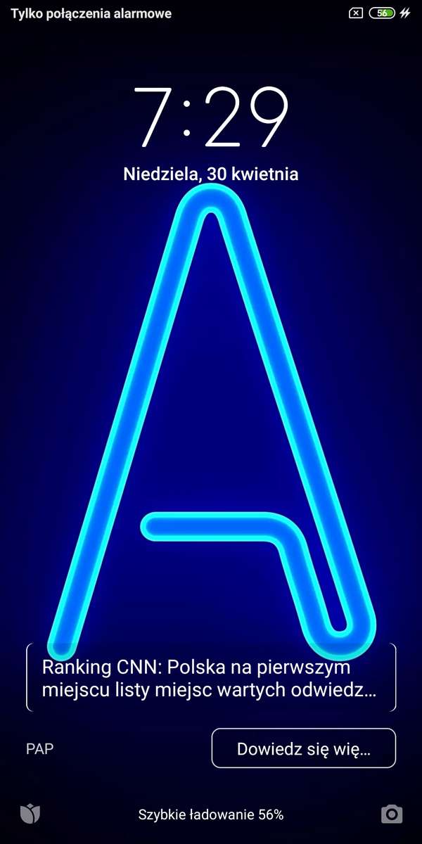 Neon letter A jigsaw puzzle online