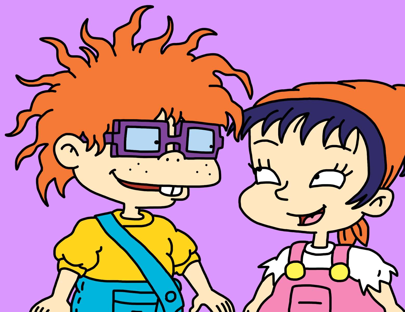 Chuckie och Kimi Finster❤️❤️❤️❤️❤️ Pussel online