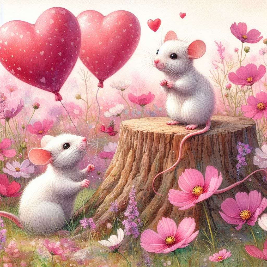 Mouse Valentine online puzzle