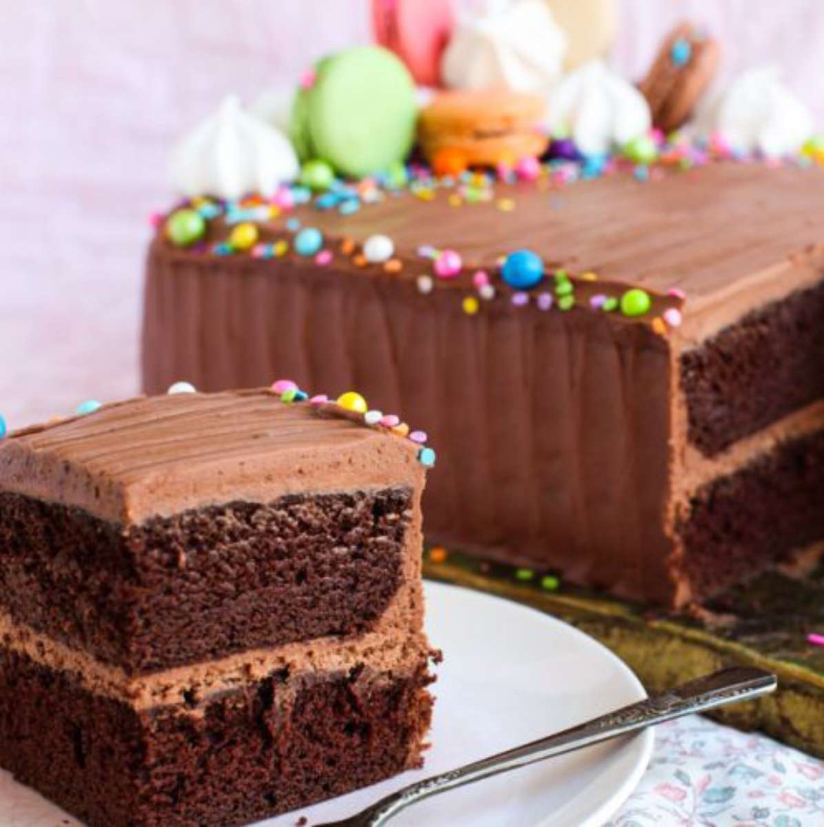 Torta al cioccolato perfetta per sfamare la folla❤️❤️❤️ puzzle online