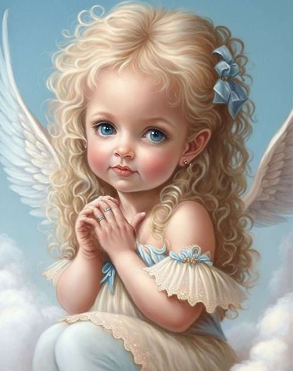 Девушка-ангел онлайн-пазл