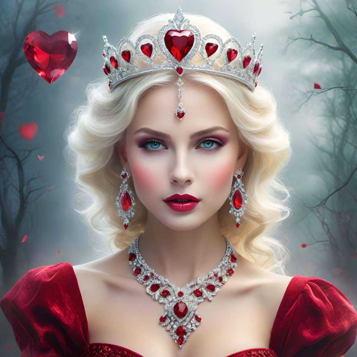 Belleza de rubí de San Valentín rompecabezas en línea