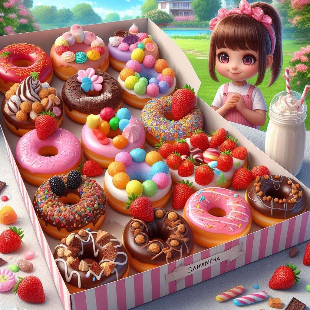 Leckere Donuts Online-Puzzle