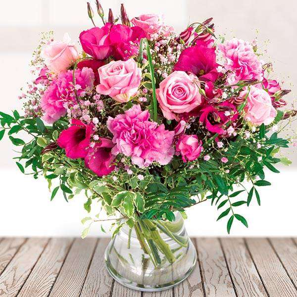 růžová kytice skládačky online