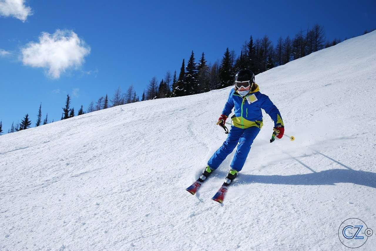 Zima, sport, lyžování skládačky online