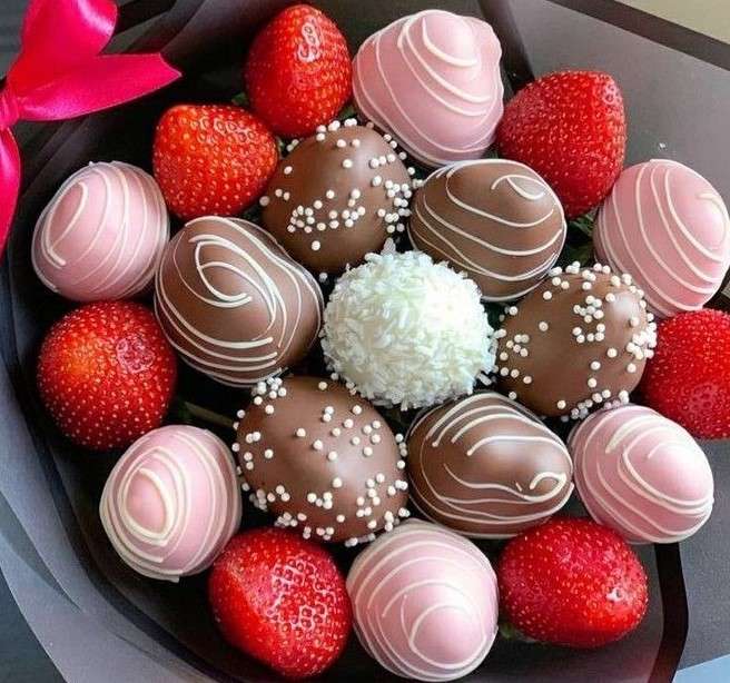 Valentin napi édességek kirakós online