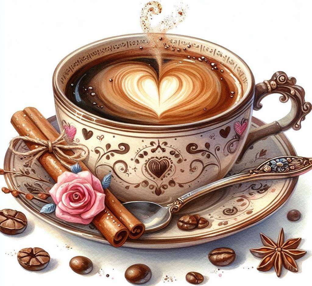 Koffie voor St. Valentijn legpuzzel online
