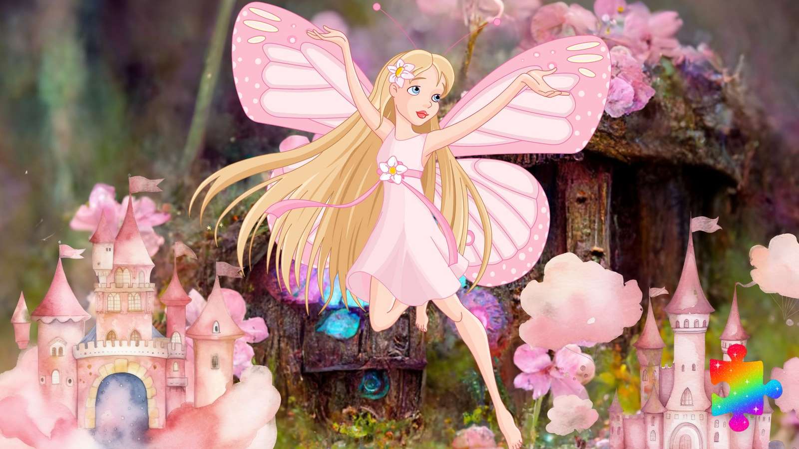 ピンクの妖精 オンラインパズル