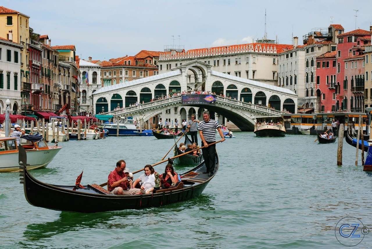 Rialto, Benátky, gondola skládačky online