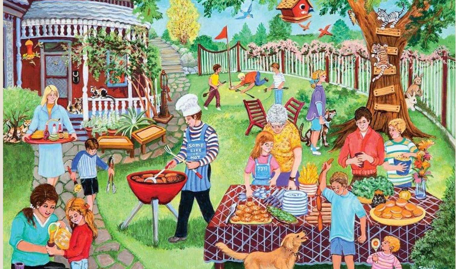 Familj picknick Pussel online