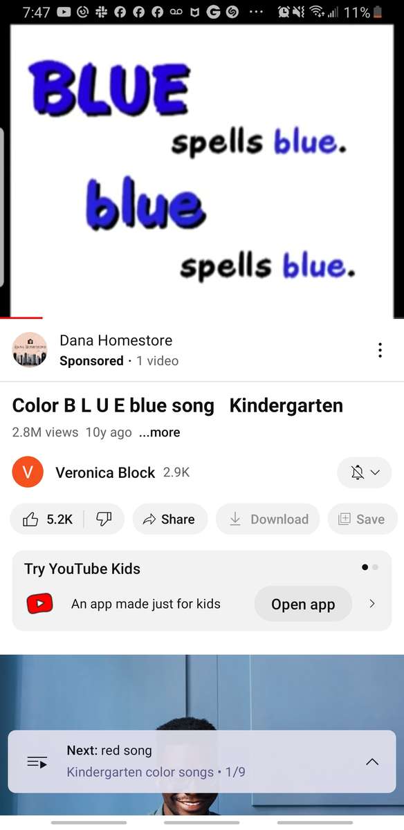 Color blue song online puzzle