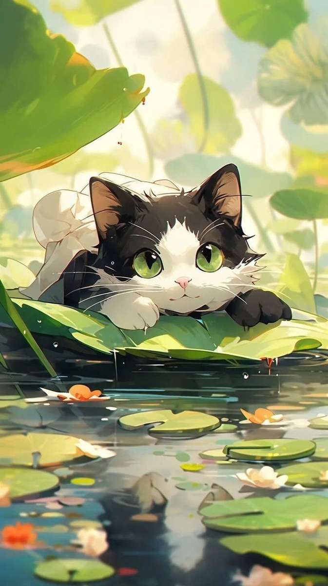 Кошеня на болоті пазл онлайн