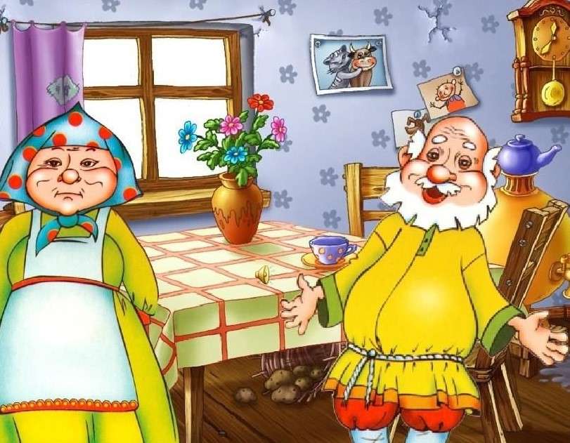Oma en opa in de keuken legpuzzel online