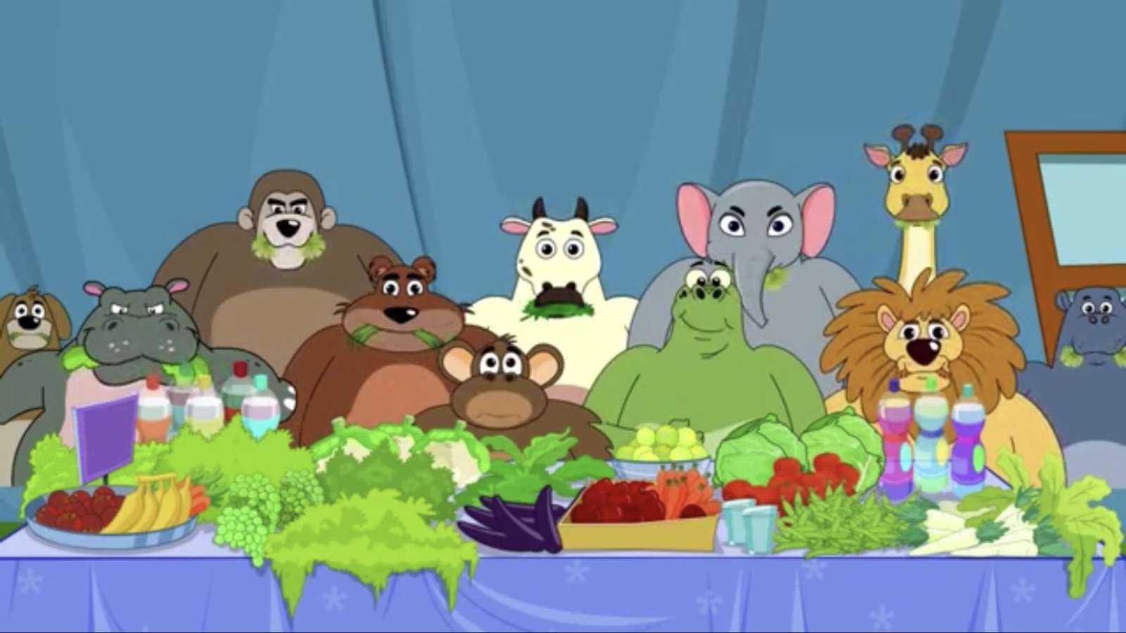 jídlo a zvířata online puzzle