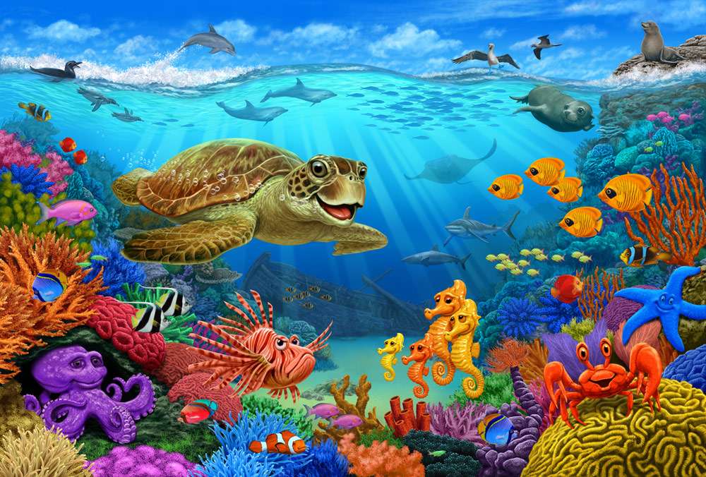 Szórakoztató víz alatti játékok kirakós online