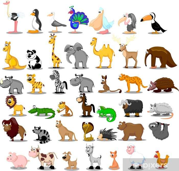 Viele Tiere Online-Puzzle