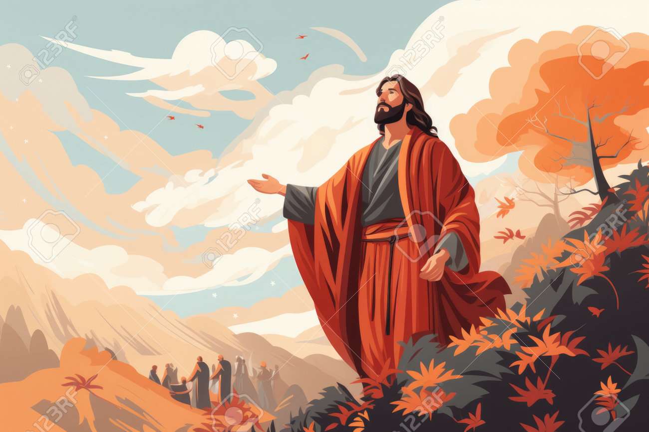 Ježíš na kopci skládačky online