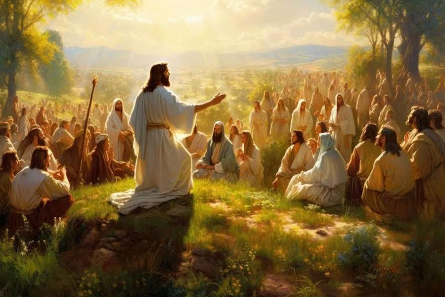 Исус проповядва онлайн пъзел