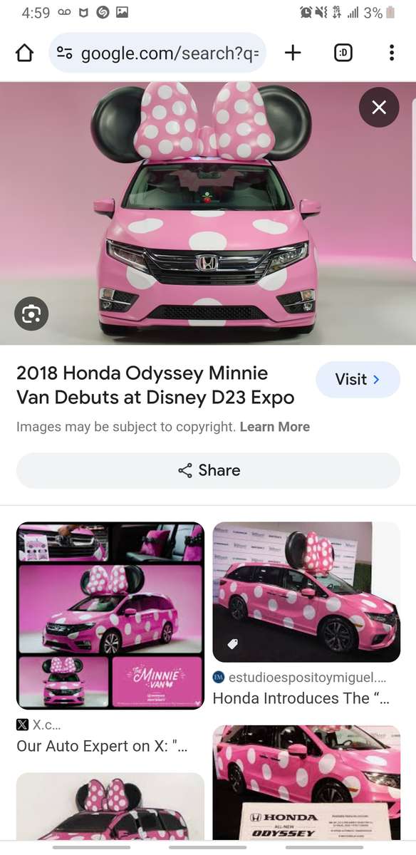 Пазл Розовый фургон Honda пазл онлайн