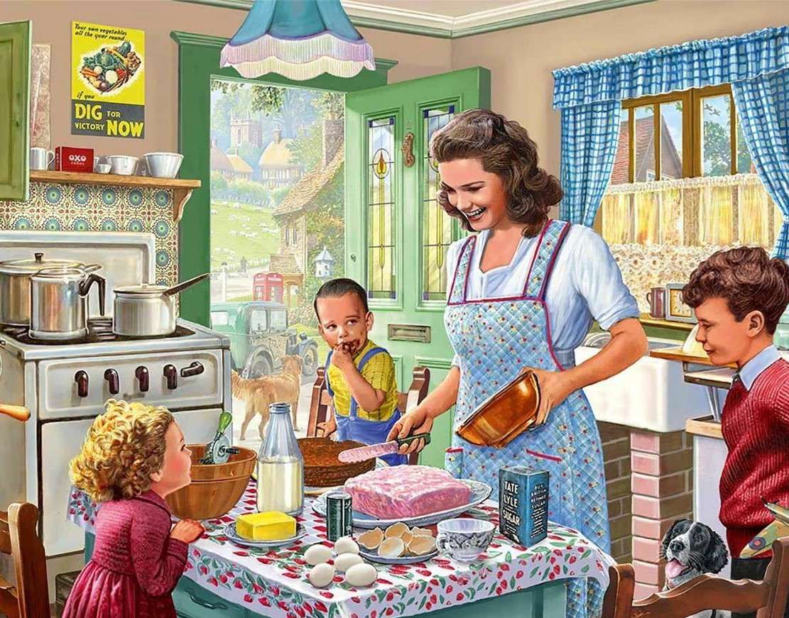 Zeit mit Mama in der Küche verbracht Online-Puzzle